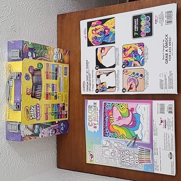 Crayola Art Skills 3pc Children's Coloring Book Marker Crayon Easy Painting Set - Picture 15 of 15